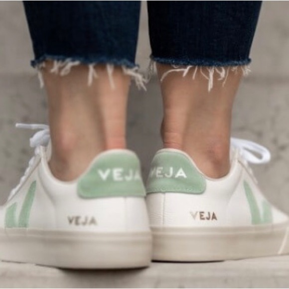 VEJA CAMPO CHROMEFREE LEATHER WHITE MATCHA sneakers - Picture 11 of 16